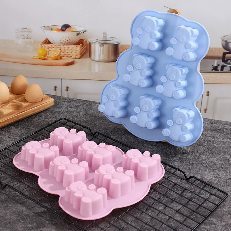 Silicone Gummy Bear Molds,Jello Molds for Kids - Make Large Candy and Chocolate Bears;Jelly,Gelatin,Soap,Ice Molds