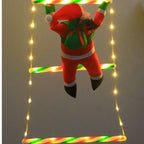 Christmas Decoration 2027 Glowing Santa Claus Climbing Ladder Room Decoration Home Outdoor Garden Cristmas Tree Ornement Gift