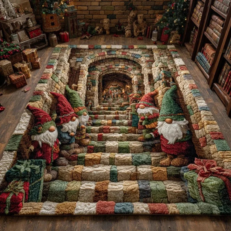 VIKAMA3D Santa Claus Rug Soft and Slip-resistant Living Room Sofa Mat Bedroom Game Room Rug Merry Christmas Home Decoration