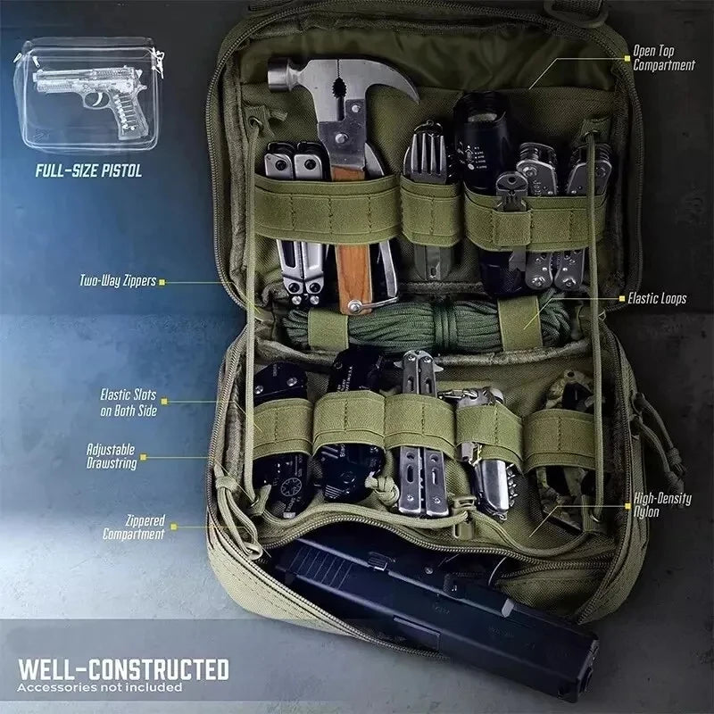 Men's Tactical Bag Outdoor Travel Functional Tool Bag Gym Travel Collection Tool Bags Large Capacity Men's Military Bags