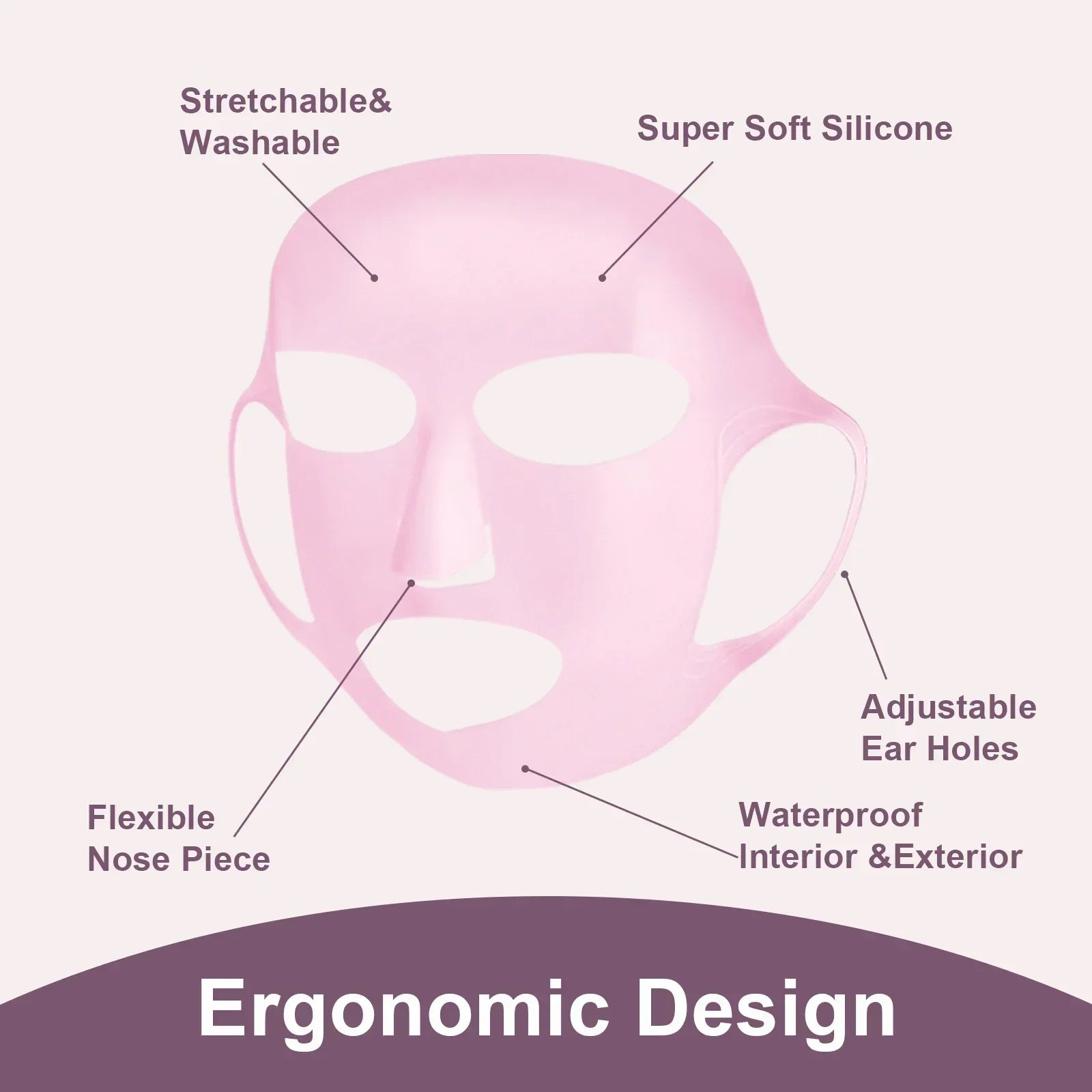 Silicone Facemask Holder Reusable Silicone Face Mask Holder for Sheet Masks Wet Locking Avoid Evaporation Skincare Beauty Tool