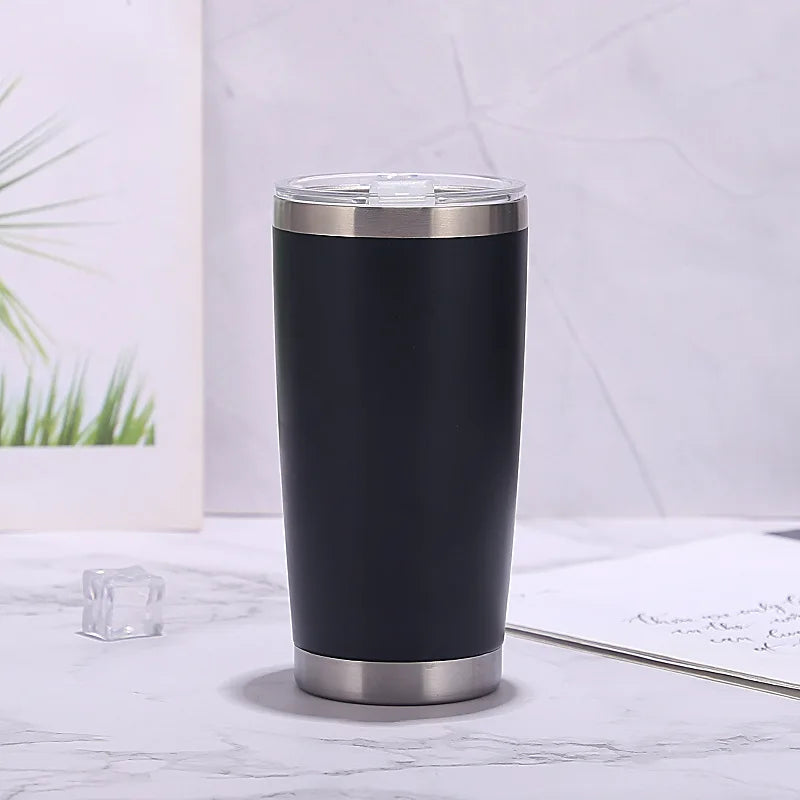 20oz Tumbler with Lid , Stainless Steel Vacuum Insulated Coffee Tumbler Cup, Double Wall Powder Coated Travel Mug