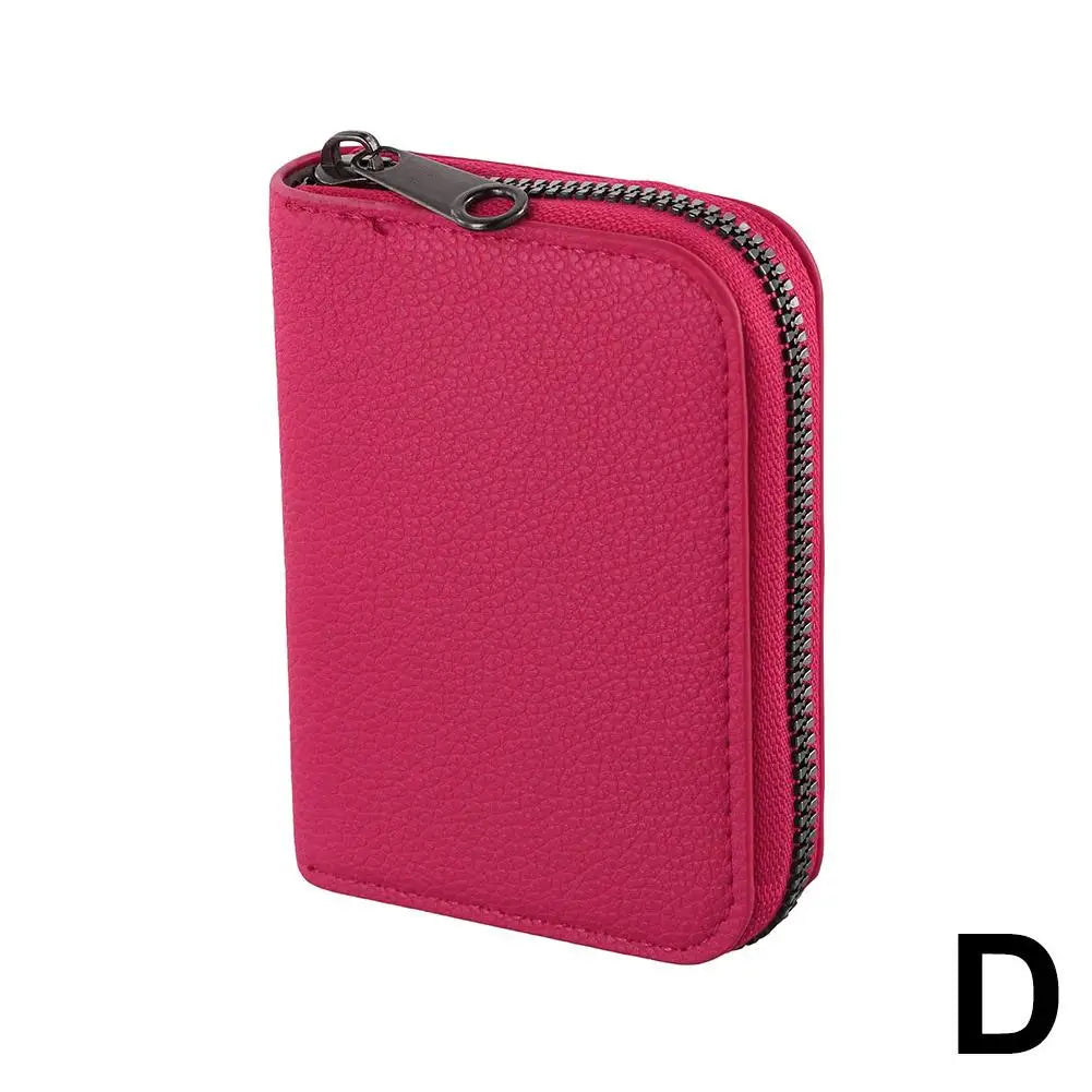 Card Holder PU Credit Card Wallet With Zipper Coin Pocket Slim Credit Card Case Business Bank Credit Card Bag Male Coin Pouch
