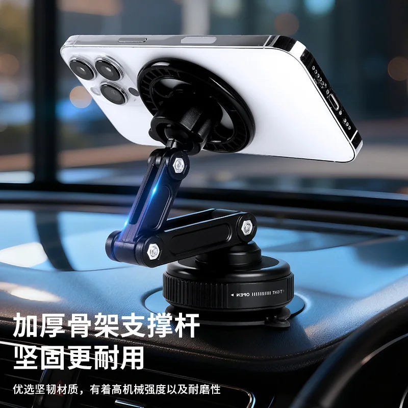 Universal Vacuum Suction Cup Magnetic Car Phone Holder Foldable 360° Rotation Mount Dashboard Navigation Bracket Car Accessories