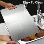 Titanium Cutting Stainless Boards for Kitchen Board 316 Steel Thickened Double Sided Food Grade Portable Fruit Meat Chopping