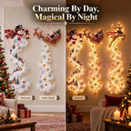 Christmas Magic Trail Wall Light, LED Cascading Holiday Decor,Warm White Glow, Space-Saving Wall Decor, Easy Wall Placement