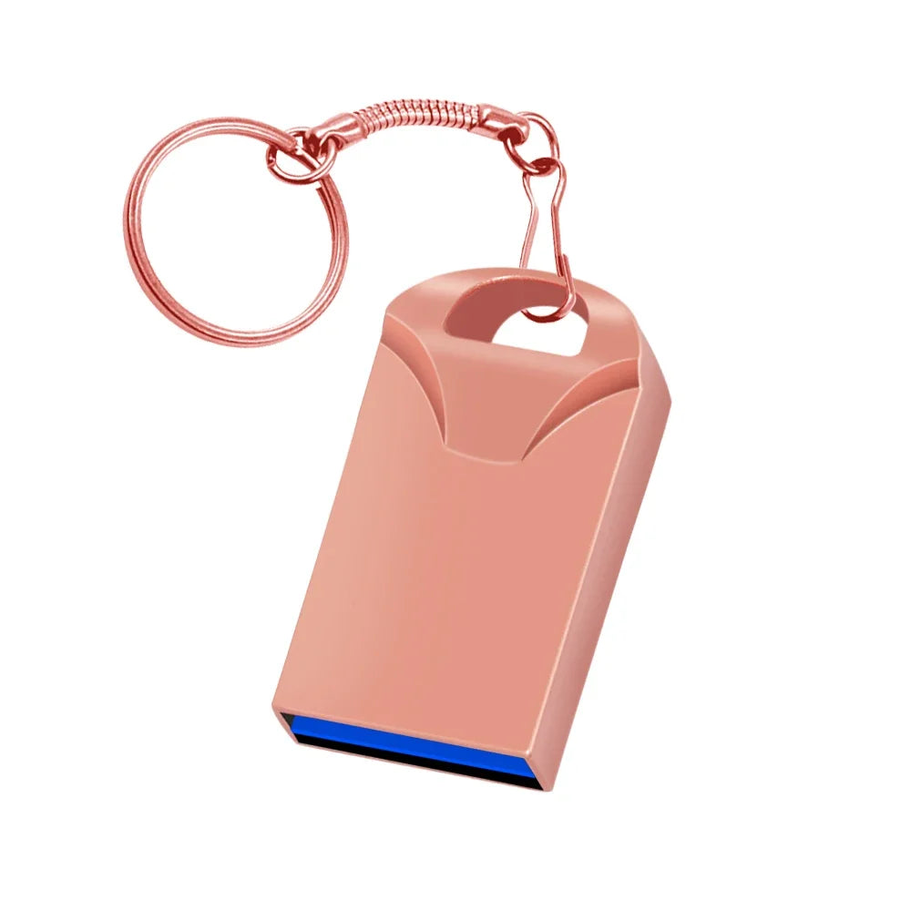 High Speed USB 3.0 Metal Flash Drive 16GB 32GB 64GB 128GB Pendrive Waterproof usb drive Pen Mini memory Sticks with key ring