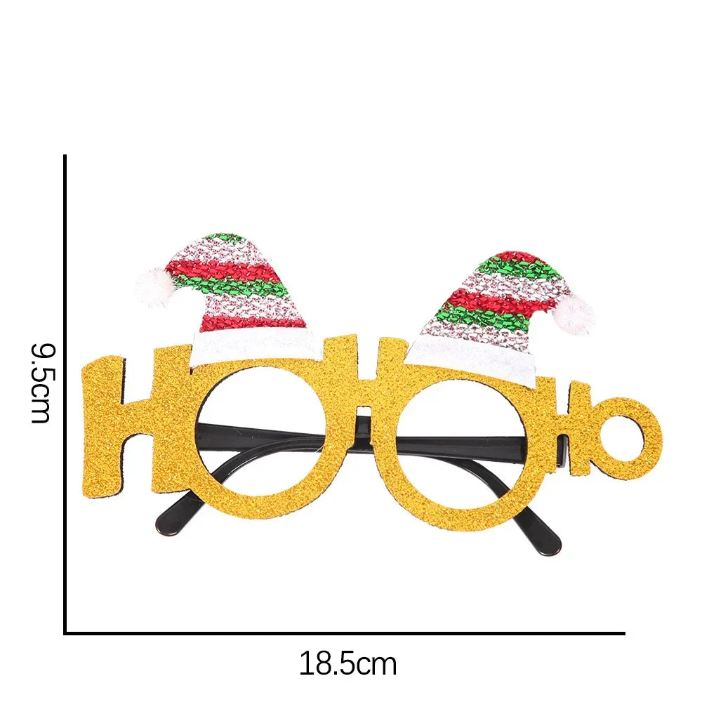 Christmas Glasses Santa Claus Xmas Tree Snowman Plastic Glasses Kid Gift Xmas Party Supplies Photo Props Christmas Decoration