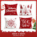 40/45/50cm Red Christmas decoration Cushions Pillowcase Polyester Cushion Cover Throw Pillow Pillowcover Home Car Sofa Decor
