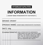 1/3/5pcs Hydroxyapatite Toothpaste,Gentle Mint,Breath Refreshing Whitening Toothpaste,Stain Removal Tooth Paste,Oral Care