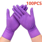 Fuchsia Nitrile Disposable Gloves 20/100PCS 3-mil Powder & Latex Free Household Cleaning Gloves for Cooking Kitchen Esthetician