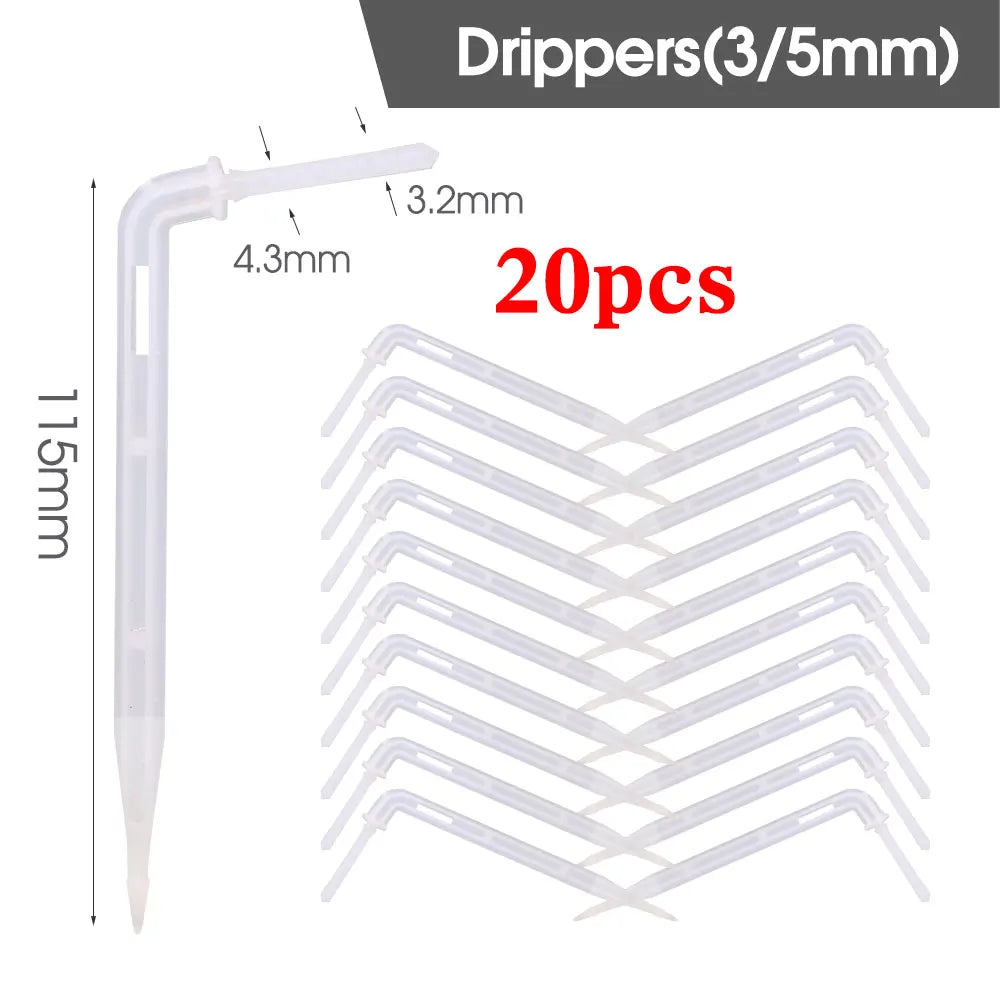 2L 4L 8L Dripper Irrigation 3/5mm Hose 2/4-Way Connector Water Splitter Emitter Drip Arrow Micro Drip System Garden Accesorries