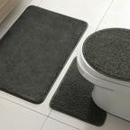 Bathroom carpet 3-piece set soft, absorbent, non-slip, microfiber toilet mat, U-shaped foot pad