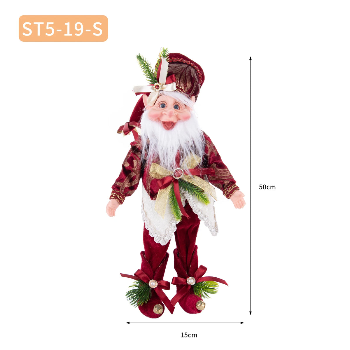 Christmas Decoration Santa Claus Statue Standing Elf Doll Decoration Christmas Tree Pendant Home Merry Christmas New Year Gift