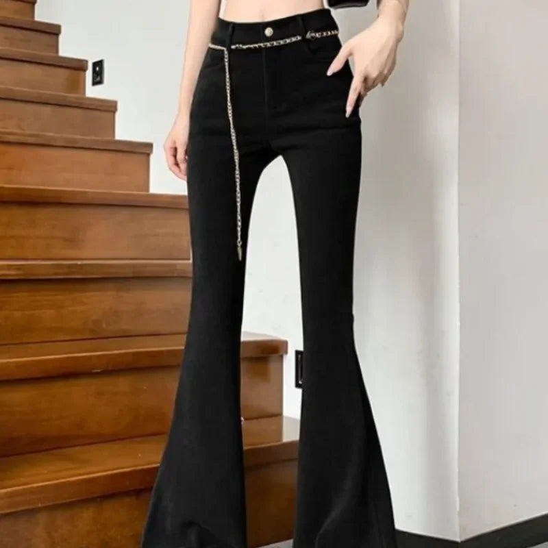 Pants for Women Fluid Woman Trousers High Waist Autumn Winter Trends 2025 Chic and Elegant New In Xxl Vintage G Harajuku Slacks