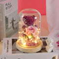 Valentine's Day Gift for Girlfriend Eternal Rose LED Light Flower Luminous Decoration Wedding Decor Creative Mother's Gifts