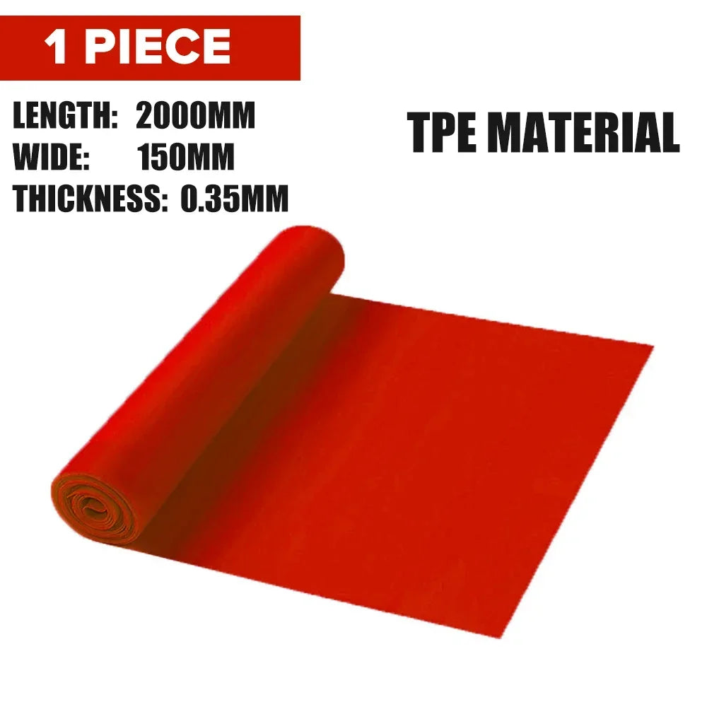 200cm Yoga Pilates Stretch Resistance Band For Gym Fitness Exercise Elastic Rubber Training Band