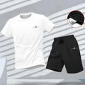 Daily Men's Tracksuit 2026 Two-piece Set Versatile Shorts-sleeved T-shirt and Sport Short Casual Quality Summer Outdoors Jogging