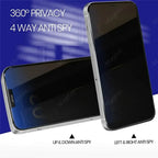 360 Degree Privacy Screen Protector For iPhone 17 16 15 14 13 12 11 Pro MAX XS Max Anti-Spy Screen Protector For iPhone 15 Plus