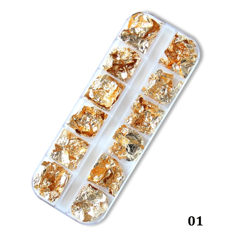 Holographic Sweet Love Heart Nail Art Glitter Sequins Shining Laser Fluorescence Star Butterfly 3D Nails Decorations Accessories