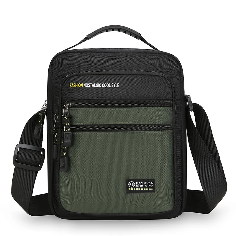 Men Crossbody Bag Single Shoulder Bags Big Capacity Storage Bag Fashion Multi-Pockets Business Crossbody Bags
