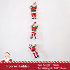 Christmas Decoration Santa Claus Climbing Ladder Ornament for Xmas Tree Home Decoration Hanging Doll Navidad New Year Gift Favor