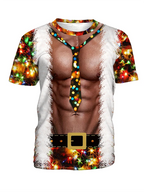 Fashion 3D Merry Christmas Printed T Shirt Happy Santa Claus Xmas Christmas Trees Graphic Tee Shirts Kid Funny Short Sleeves Top