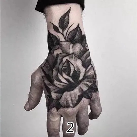 Waterproof Temporary Tattoo Sticker Rose Flower Hand back tatto Art  flash tatoo fake tattoos for women men