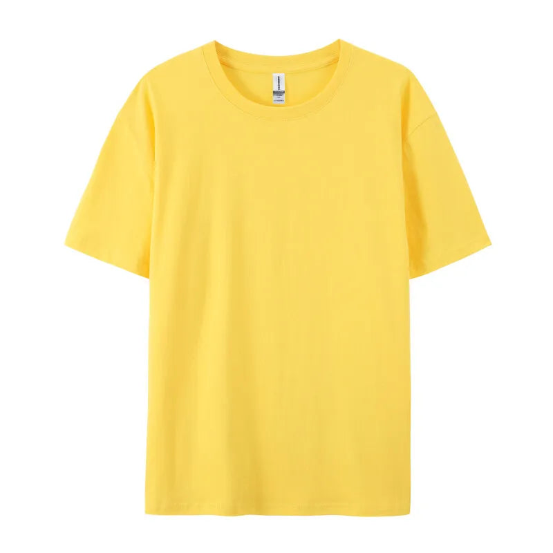 Free printing 180Gsm 100% Cotton Short Sleeve Tops Tee  Custom Order Choice Yourself Unisex O-Neck Men T-Shirt Plus Size S-6XL