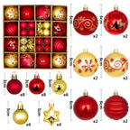 44Pcs 3/6CM Merry Christmas Decoration Ball Christmas Tree Topper Pendant for Home Decor New Year 2026 Navidad Gifts Supplies