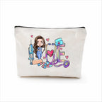1pc Makeup Bag with A Cartoon Nurse Design Cosmetic Pouch Lightweight for International Nurses Day Storage Beauty Case