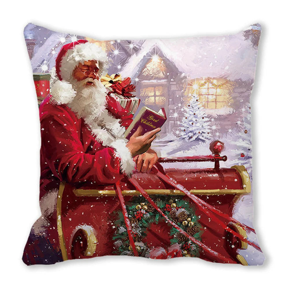 45CM Merry Christmas Cushion Cover Pillowcase 2023 Christmas Decorations for Home Ornament Happy New Year Christmas Decor 2022