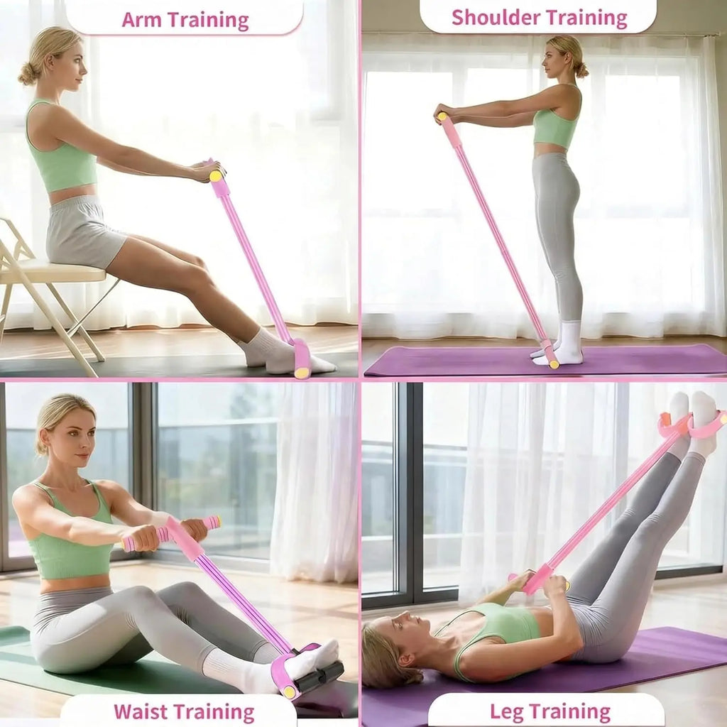 Pedal Resistance Band Tensioner Multi-Functional Household Gym Fitness Equipment Yoga Abdominal Strengthening Tension Rope