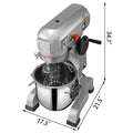 SucceBuy Electric Dough Machine 10/15/20/30L Stainless Steel Commercial Cream Egg Whisk Mixer Processor Food Stand Blender