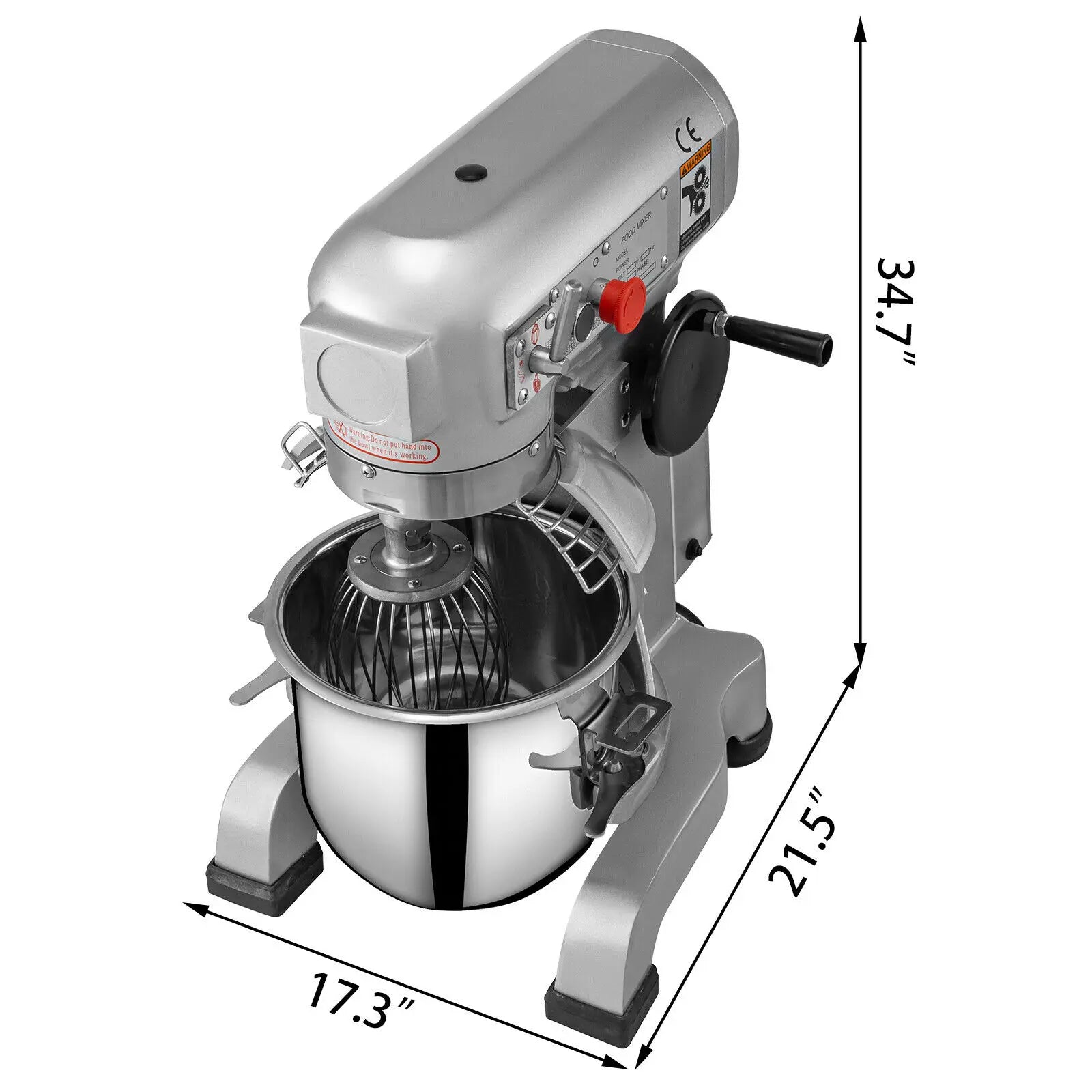 SucceBuy Electric Dough Machine 10/15/20/30L Stainless Steel Commercial Cream Egg Whisk Mixer Processor Food Stand Blender