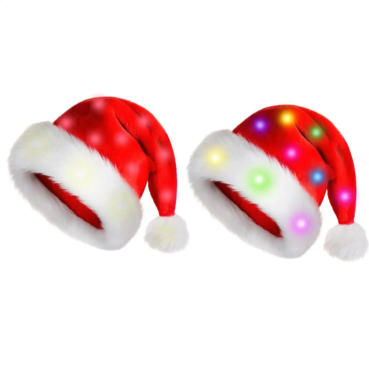 Christmas Hat Merry Christmas LED Light Hat New Year Ligthed Hat Red Santa Claus Hat for Kids Adult Xmas Gift Christmas decor