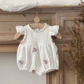 Baby Girl Clothing New Summer Newborn Baby Girl Romper Embroidered Flowers Cotton Toddler Baby Girls Jumpsuit 1-18M