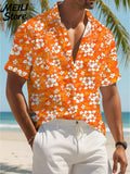 Holiday Hawaiian Men's Shirt Summer Fashion Casual Man Short Sleeve Shirt Cool Tropical Print Beach Wear Breathable Party Tops