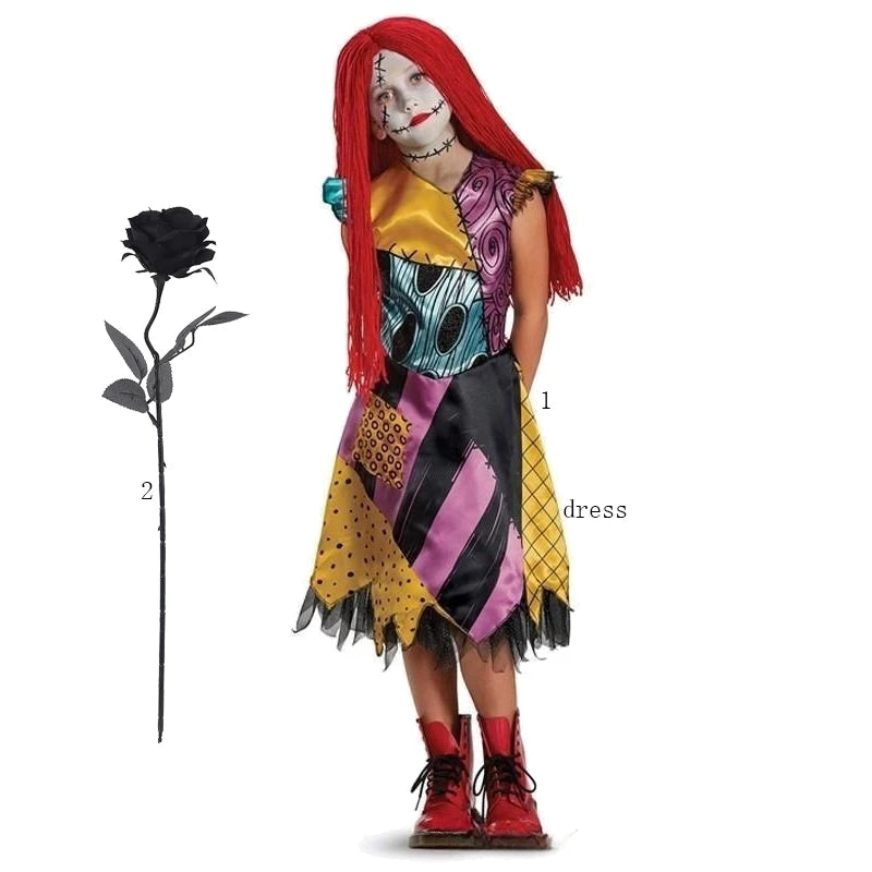 Halloween Costume Girls Witch Ghost Bride Vampire Cosplay Dress Kids Carnival Party Clothes Little Red Riding Hood Dresses Up