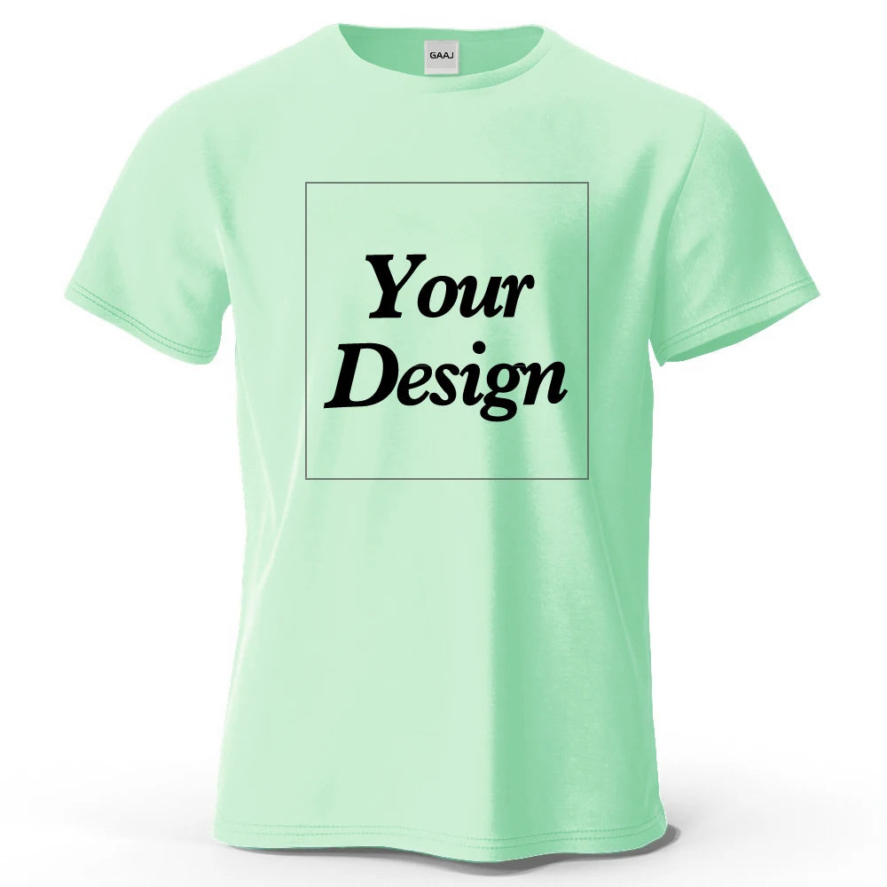 Custom T shirt Customized tshirt Personalized Tee Shirt Diy Print Your Photo Brand Logo Text Men Women 100% Cotton Premium Gift