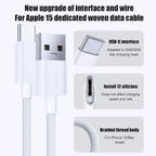 60W USB C Phone Cable For iPhone 16 15 17 Pro Max 17 Air Plus Fast Charging Type-C Charge Braided Cables USB to Type C Data Line