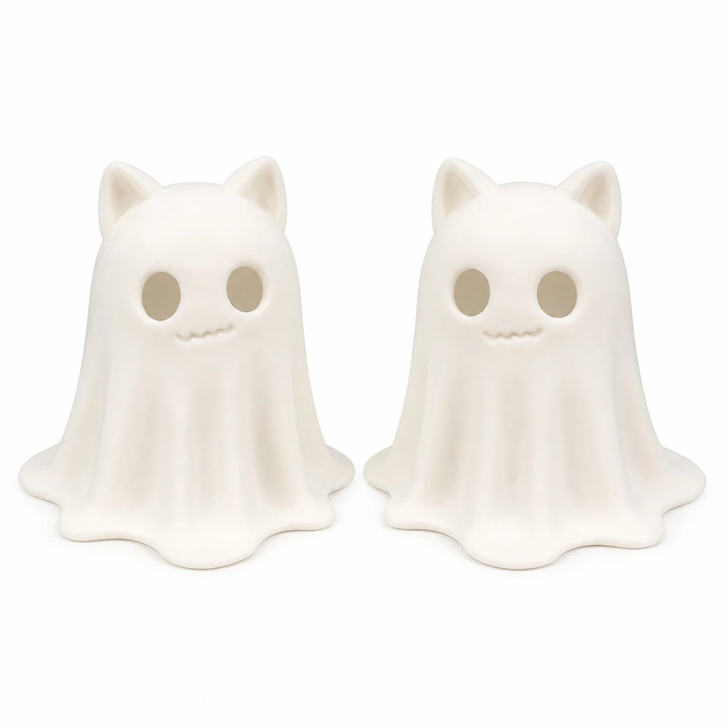 Cute Middle Finger Ghost Statue, Small Halloween Decor for Home, Centerpiece for Coffee Table, Adorable Horror Figure
