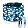 USB Powered LED Green Copper Wire String Lights 8 Modes Fairy Garland Light Holiday Decor Light for Christmas Tree Party Wedding
