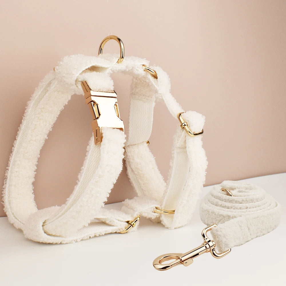 Pet Dog Wedding Handmade Knitted Necklace Pet Dog Supplies Woven Accessories Autumn Winter Christmas Set Teddy 04