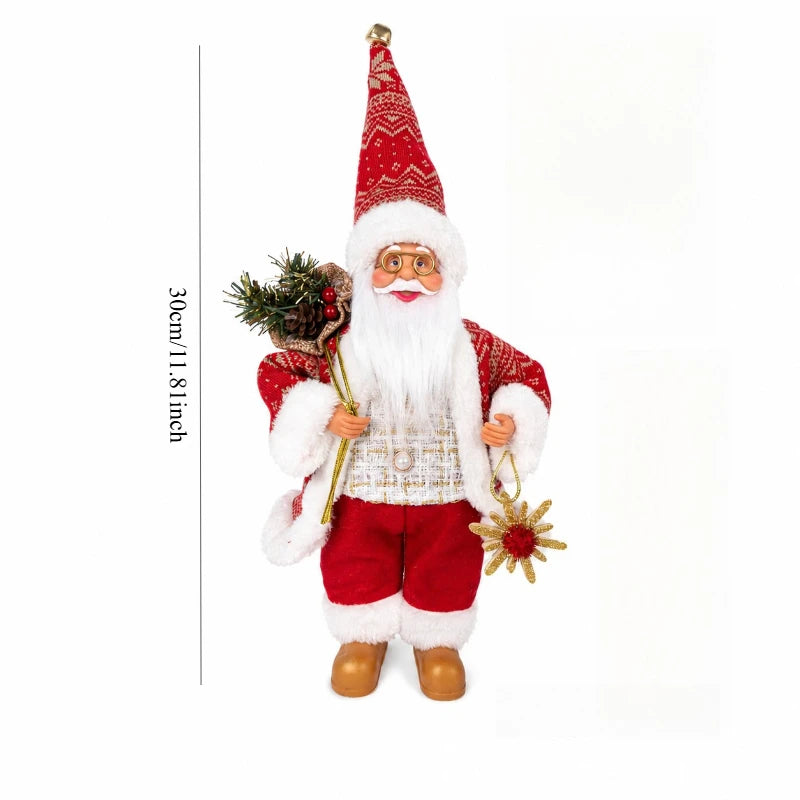 1PC  Santa Claus Ornament Christmas/New Year Home Desktop/Window/Fireplace Decoration Creative Festive Atmosphere Decoration