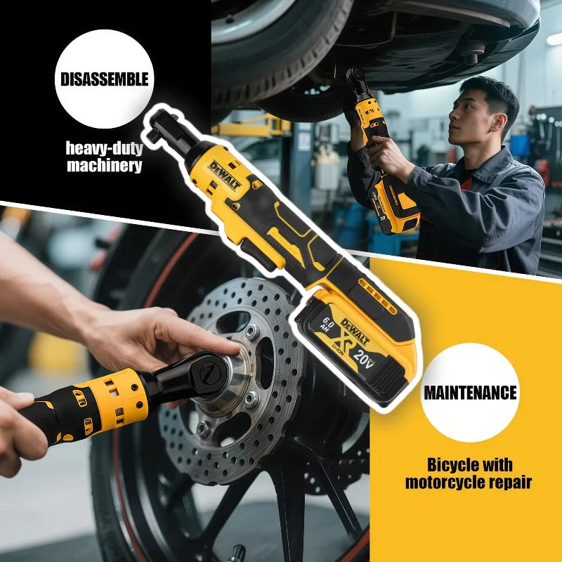 Dewalt Brushless Ratchet Right Angle Wrench DCF512 Cordless Driver Multifunction Variable Speed Power Wrench LED Power Tools