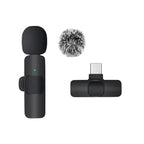 KEBIDUMEI 2.4G Wireless Lavalier Microphone Portable Audio Video Recording for iPhone Android Live Broadcast Gaming Phone