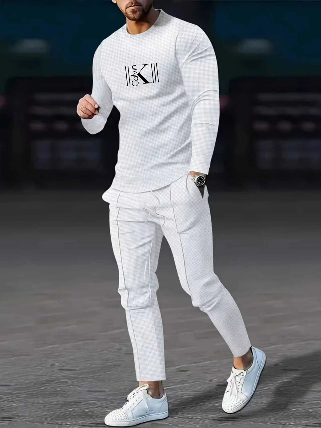 2026 Summer New Fashionable Men's Football Sportswear T-shirt Pants Set Casual Short Sleeve Set Jogging Fitness Clothing
