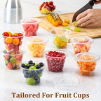 50/100pcs Clear Plastic Cups with Lids BPA Free Fruit Parfait Yogurt Dessert Container for Picnic Party Catering Storage