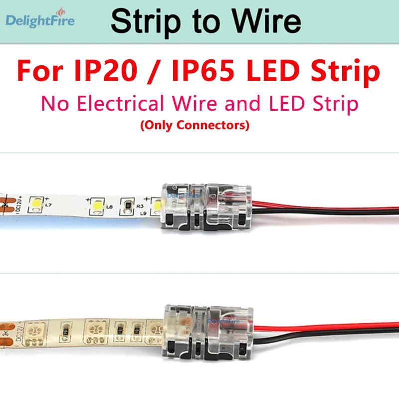 Solderless LED Connector 6 5 4 3 2 Pin LED Strip Connectors For RGB RGBW SMD 5050 WS2812B LED Strip Light Wire Connection